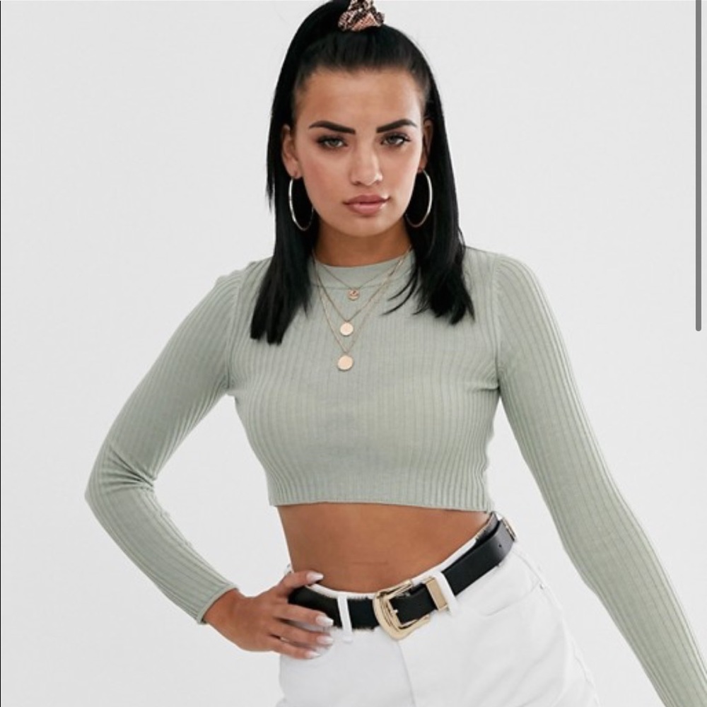 ASOS cropped crew neck sweater